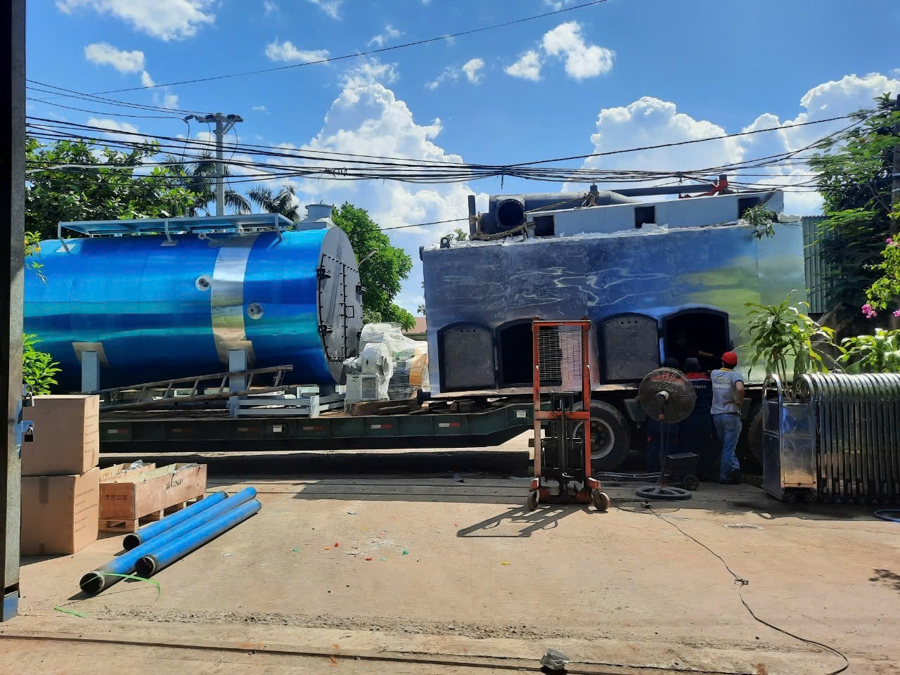 Lò hơi đốt than củi