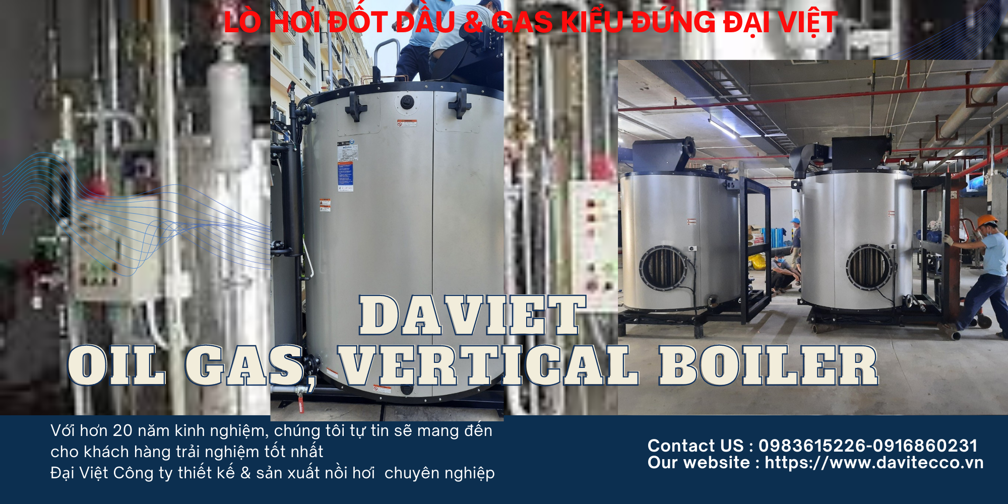 Lò hơi đốt dầu/gas dạng đứng